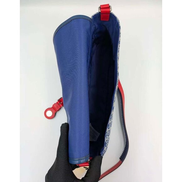 Gucci GG DOT Jetsons Collaboration Kids’ Jacquard Logo-patch Messenger Bag Blue - Picture 7 of 16